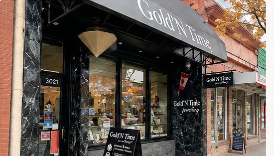 Gold'N Time Jewellery storefront at 3021 30th Avenue in downtown Vernon, British Columbia